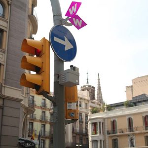 Feu de circulation avec la couleur modifiée